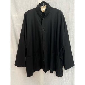 Eskandar Boxy Shirt Wool Lagenlook Size 0